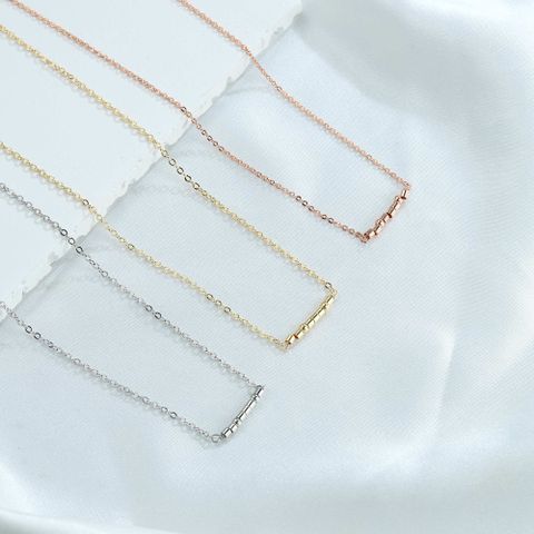 Simple Style Solid Color Copper 14k Gold Plated Necklace In Bulk