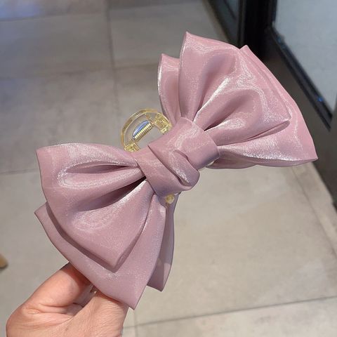 Women's Sweet Simple Style Bow Knot Cloth Hair Claws