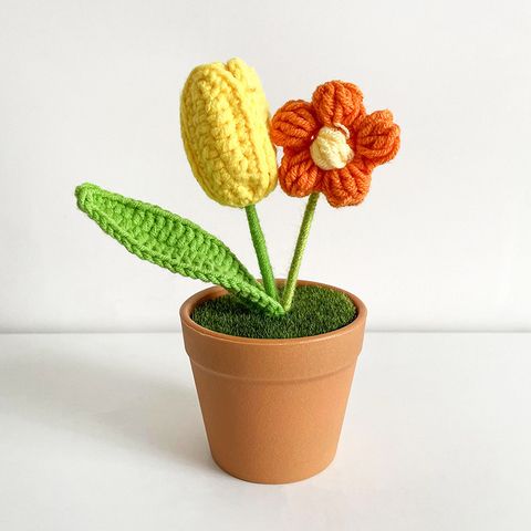 Sucré Fleur Tricoter Plantes Artificielles
