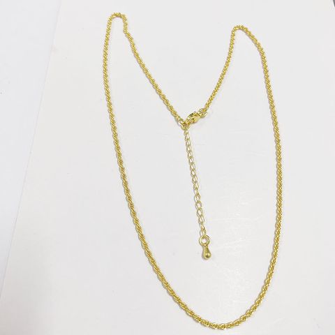 Vintage Style Simple Style Commute Solid Color Copper 14k Gold Plated White Gold Plated Necklace In Bulk