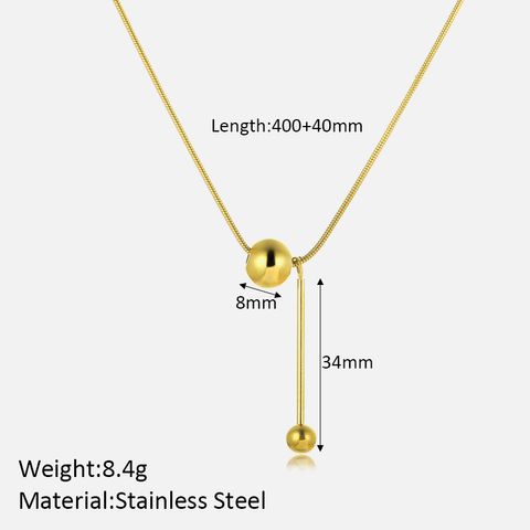 Stainless Steel Elegant Plating Solid Color Pendant Necklace