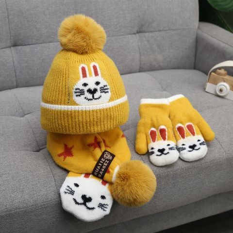 Kid's Cartoon Style Cute Cartoon Wool Cap