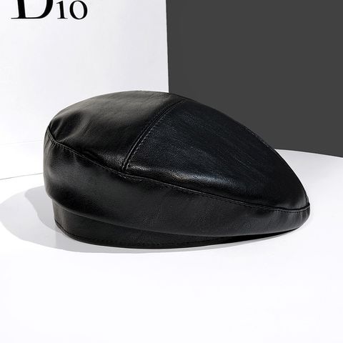 Women's Basic Lady Simple Style Solid Color Eaveless Beret Hat