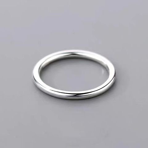 Einfacher Stil Geometrisch Einfarbig Sterling Silber Ringe