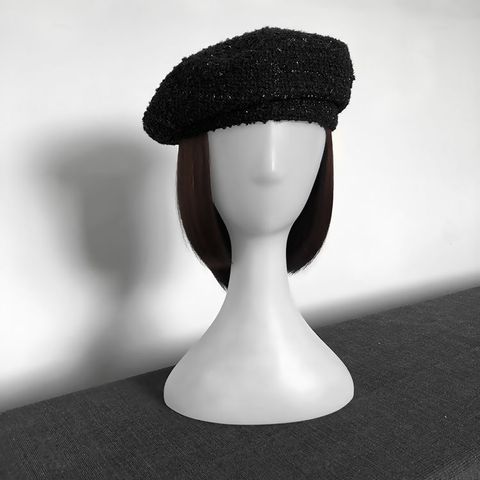 Women's Basic Solid Color Eaveless Beret Hat