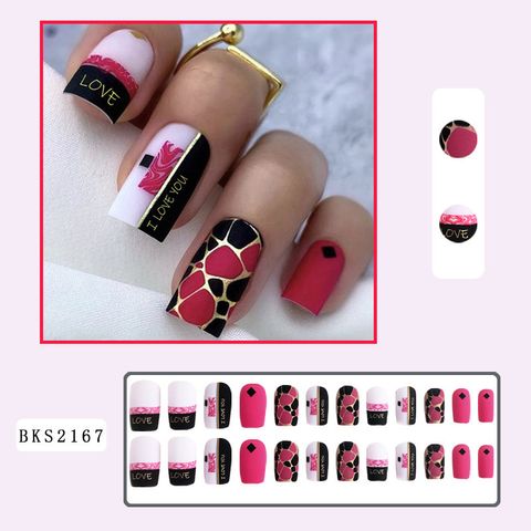 Retro Sweet Flower Plastic Nail Patches 1 Set