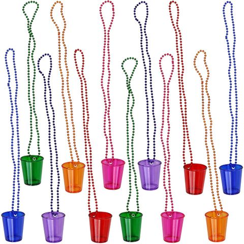 Simple Style Cup Solid Color Plastic Party Carnival Hanging Ornaments