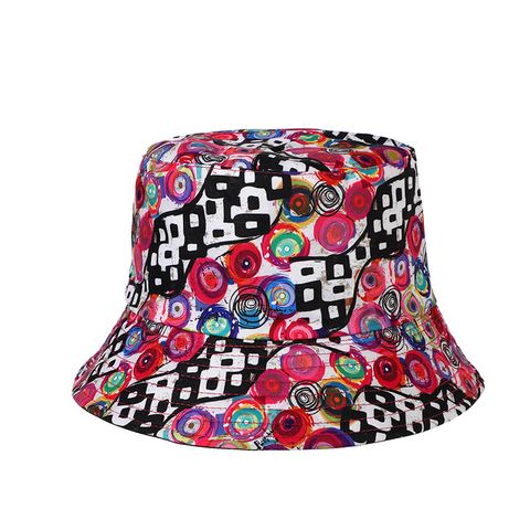Women's Streetwear Color Block Big Eaves Bucket Hat