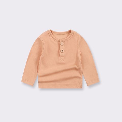 Simple Style Solid Color Cotton T-shirts & Blouses