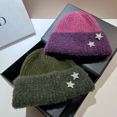 Mujeres Elegante Princesa Dulce Estrella Sin Alero Gorro De Lana