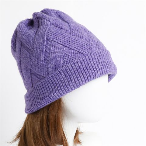 Unisex Cute Sweet Solid Color Eaveless Wool Cap