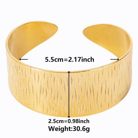 Ig Style Simple Style Solid Color Stainless Steel Plating Bangle