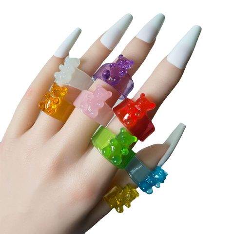 Cute Animal Arylic Unisex Rings