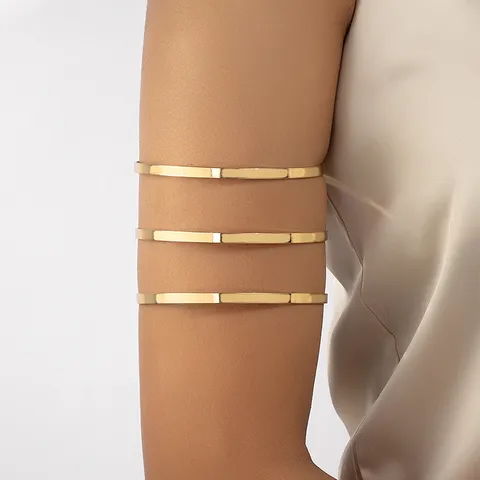 Estilo Simple Geométrico Aleación Enchapado Mujeres Pulsera De Brazo