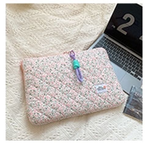 Women's Oxford Cloth Ditsy Floral Cute Square Zipper Laptop Bag