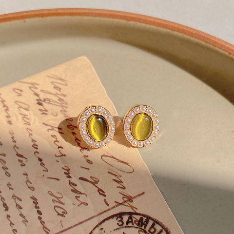Wholesale Jewelry Fashion Flower Butterfly Copper Opal Zircon Inlay Drop Earrings