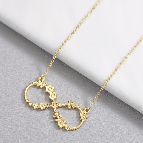Simple Style Infinity Flower Alloy Women's Necklace