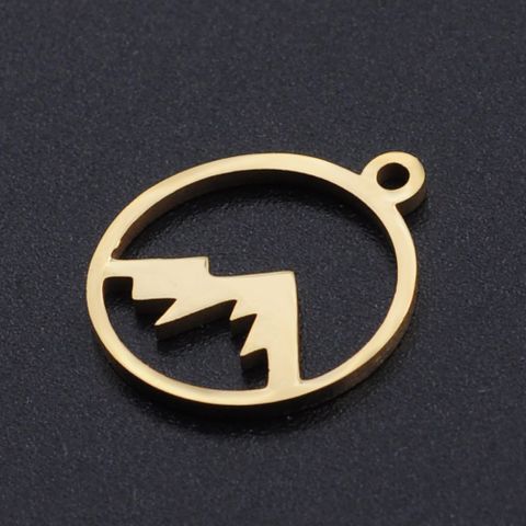 Simple Style Mountain Stainless Steel Polishing Plating 18k Gold Plated Charms Jewelry Accessories