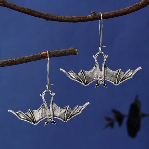 1 Pair Retro Bat Plating Alloy Drop Earrings