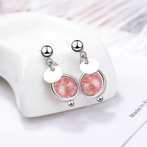 1 Pair Simple Style Classic Style Solid Color Copper Drop Earrings