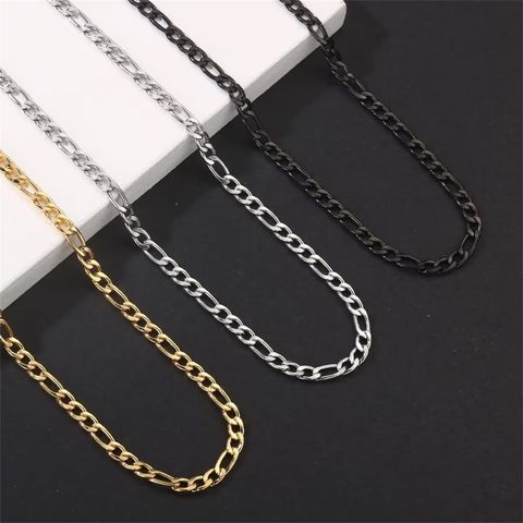 Hip-Hop Retro Rock Solid Color 304 Stainless Steel Plating Unisex Necklace