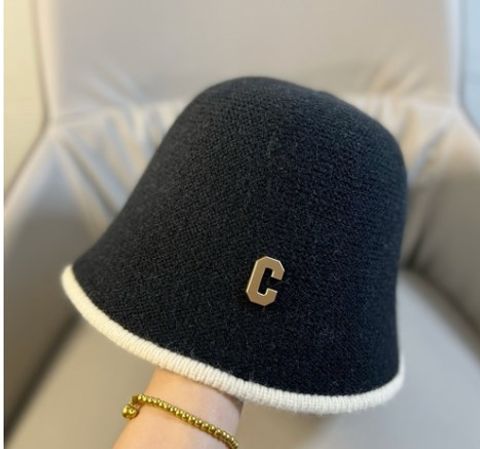 Women's Lady Letter Big Eaves Bucket Hat