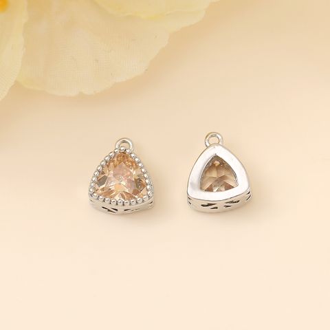 Romantic Simple Style Classic Style Triangle Copper Plating Inlay Zircon 18k Gold Plated White Gold Plated Jewelry Accessories