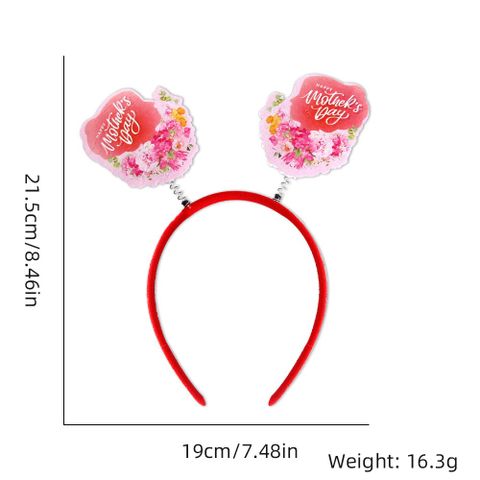 Mother's Day Cute Pastoral Rose Plastic Family Gathering Party Headband Costume Props
