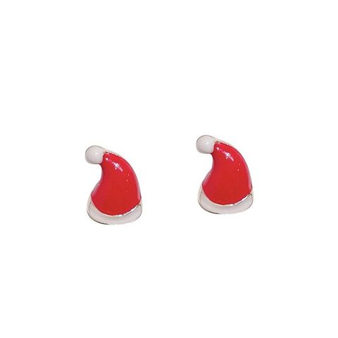 Fashion Santa Claus Christmas Socks Alloy Enamel Women's Ear Studs 1 Pair