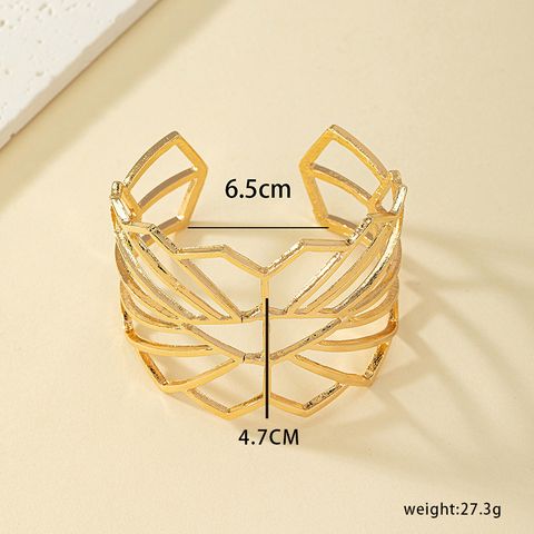 Classic Style Commute Solid Color Alloy Plating 14k Gold Plated Women's Bangle