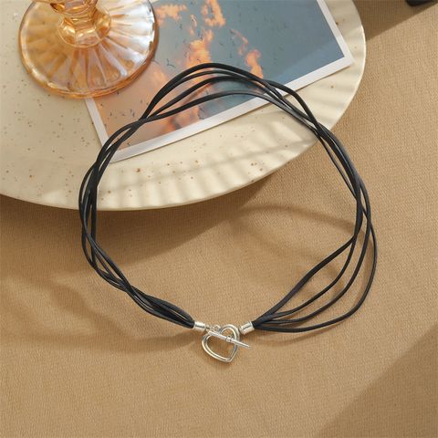 Casual Hawaiian Tropical Heart Shape Twist Alloy Wholesale Pendant Necklace
