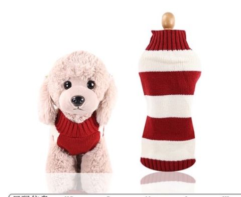 Casual Yarn Color Block Pet Clothing
