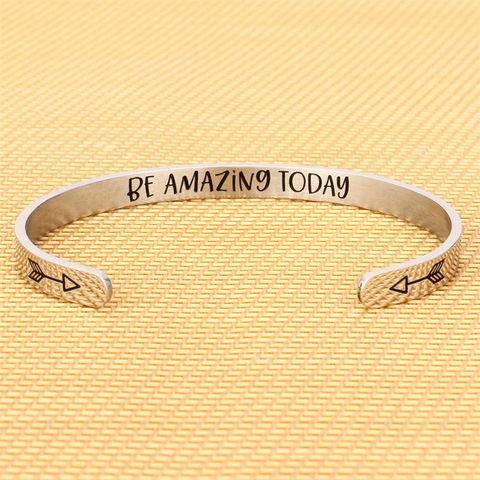 Casual Classic Style Letter 316L Stainless Steel  Bangle In Bulk