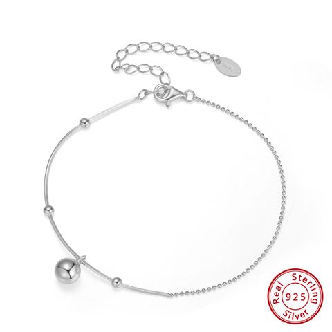 Simple Style Geometric Sterling Silver Plating White Gold Plated Bracelets