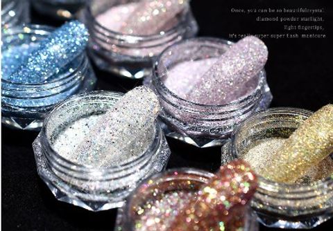Retro Shiny Starry Sky Glitter Nail Decoration Accessories 1 Piece
