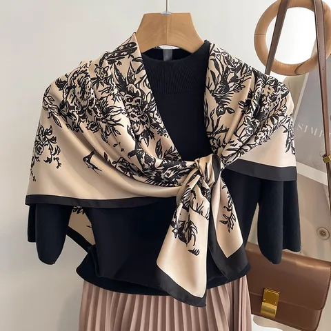 Women's Elegant Printing Polyester Printing Scarf