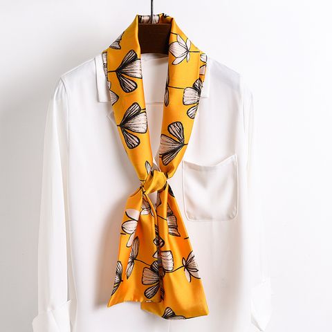 Women's Elegant Printing Satin Silk Scarf