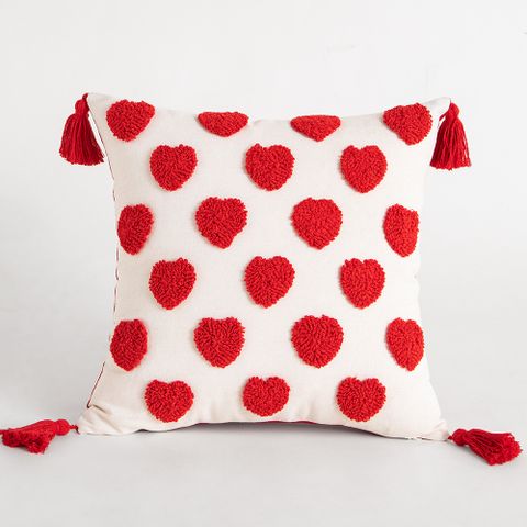 Casual Cute Heart Shape Cotton Pillow Cases