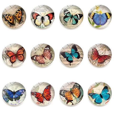 Classic Style Commute Butterfly Synthetic Resin Refrigerator Magnet Artificial Decorations