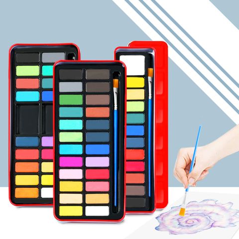 1 Piece Color Block Class Learning Resin Toner Retro Watercolor Pen