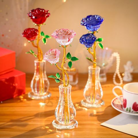 Simple Style Flower White Crystal Ornaments Artificial Decorations