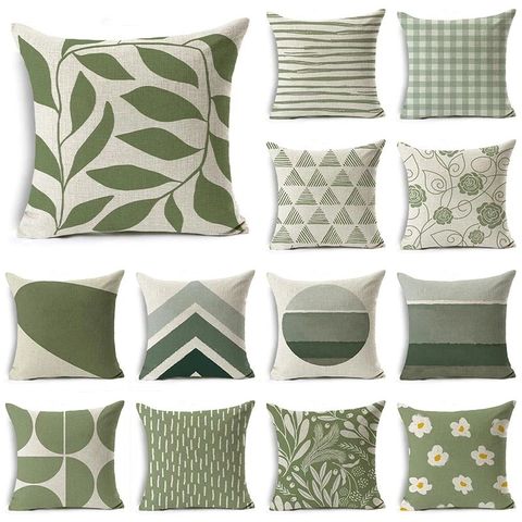 Vacation Plant Linen Pillow Cases