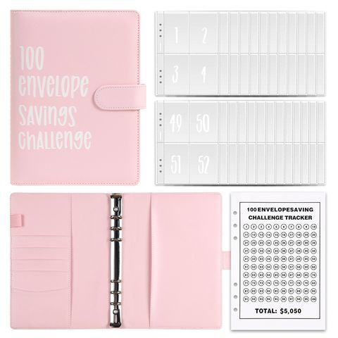 1 Piece Solid Color Learning School Imitation Leather Wood-free Paper Business Notebook