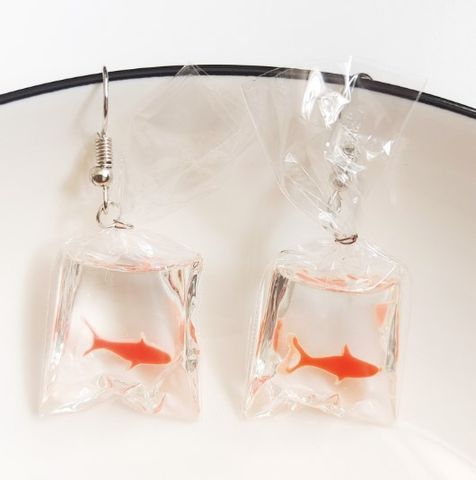 Ig Style Cute Goldfish Carp Resin Epoxy Jewelry Accessories