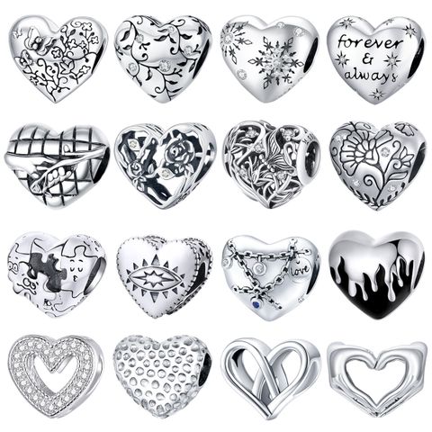 Hip-hop Retro Heart Shape Sterling Silver Plating Gold Plated Valentine's Day Jewelry Accessories