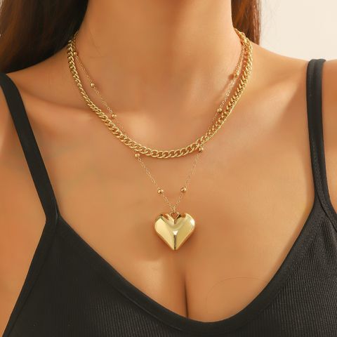 Romantic Simple Style Infinity Heart Shape Butterfly Alloy Plating Women's Necklace