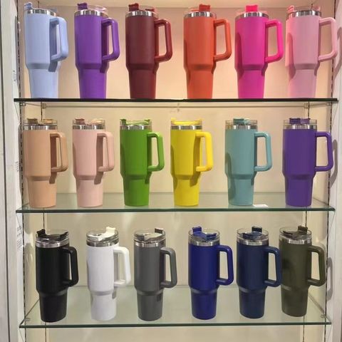Casual Vacation Solid Color Stainless Steel Water Bottles 1 Piece