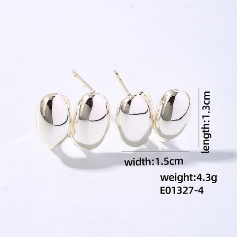 1 Pair Simple Style U Shape Geometric Plating Stainless Steel Hoop Earrings Drop Earrings