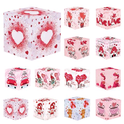 Valentine's Day Cute Sweet Letter Heart Shape Paper Daily Date Festival Gift Box