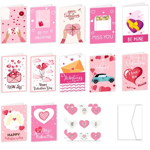 Valentine's Day Cute Sweet Heart Shape Paper Daily Date Festival Envelope